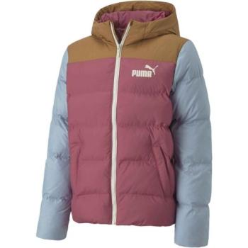 Puma COLOURBLOCK POLYBALL HOODED JACKET Gyerek bélelt kabát, rózsaszín, méret kép