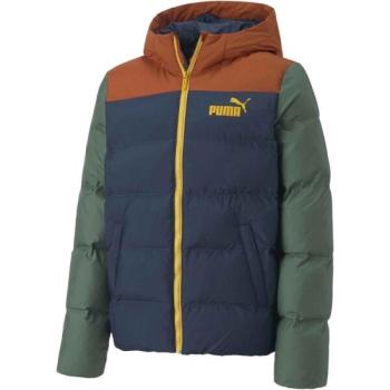 Puma COLOURBLOCK POLYBALL HOODED JACKET Gyerek bélelt kabát, sötétkék, méret kép