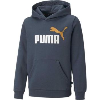 Puma ESS + 2 COL BIG LOGO HOODIE FL B Fiú pulóver, sötétkék, méret kép