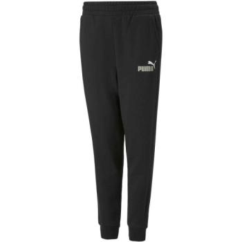 Puma ESS + 2 COL LOGO PANTS FL B Fiú melegítőnadrág, fekete, méret kép