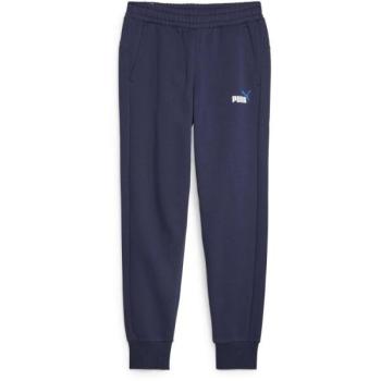 Puma ESS + 2 COL LOGO PANTS FL Férfi melegítőnadrág, sötétkék, méret kép