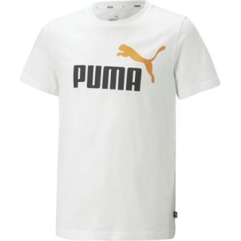 Puma ESS + 2 COL LOGO TEE Fiú póló, fehér, méret kép