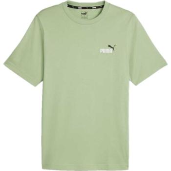 Puma ESS+2 COL SMALL LOGO TEE Férfi póló, világoszöld, méret kép