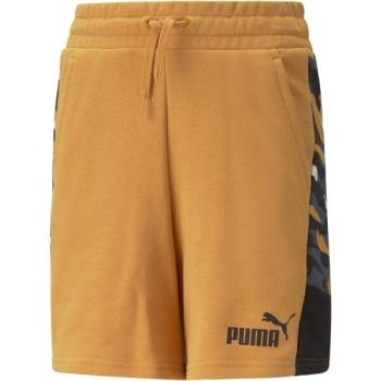 Puma ESS+CAMO SHORTS TR B DESERT CLAY Gyerek rövidnadrág sportoláshoz, narancssárga, méret kép