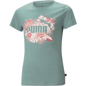 Puma ESS+ FLOWER POWER TEE G ADRIATIC Lány póló, zöld, méret kép