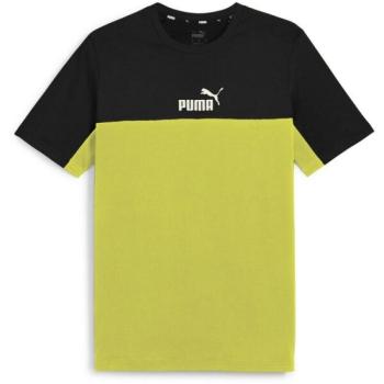 Puma ESS LOGO TEE Férfi póló, sárga, méret kép