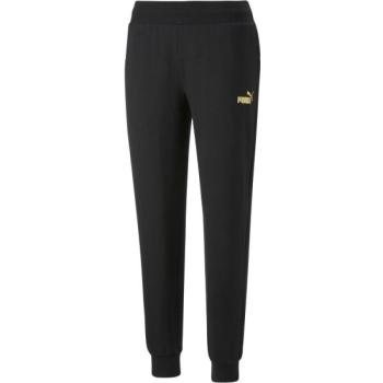 Puma ESS+METALLIC PANTS FL Női melegítőnadrág, fekete, méret kép