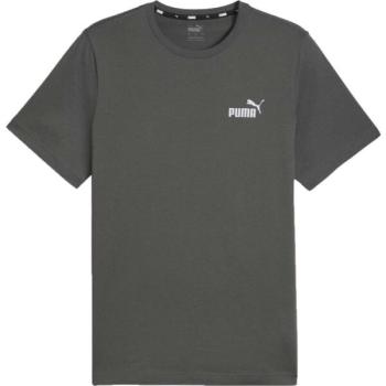 Puma ESS SMALL LOGO TEE Férfi póló, sötétszürke, méret kép