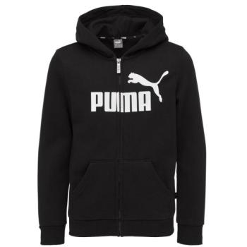 Puma ESSENTIALS BIG LOGO FZ HOODIE FL B Gyerek pulóver, fekete, méret kép