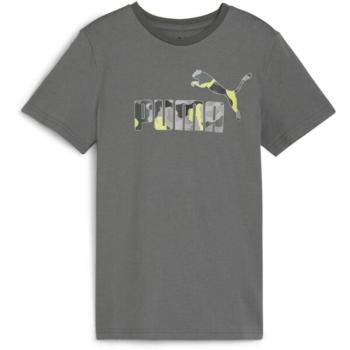 Puma ESSENTIALS + CAMO LOGO TEE B Gyerek póló, sötétszürke, méret kép