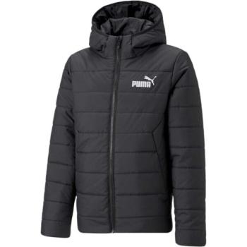 Puma ESSENTIALS HOODED PADDED JACKET Fiú kabát, fekete, méret kép