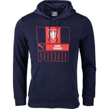 Puma FACR FTBLCORE HOODY RED Férfi pulóver, sötétkék, méret kép