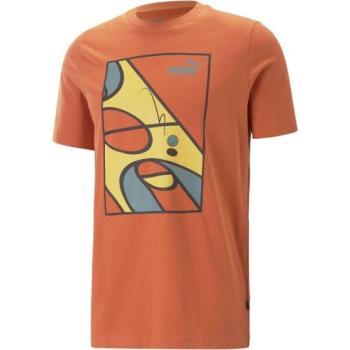 Puma GRAPHICS RUDAGON TEE Férfi póló, narancssárga, méret kép