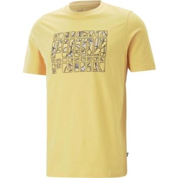 Puma GRAPHICS SUMMER TEE Férfi póló, sárga, méret kép