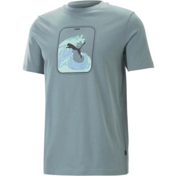 Puma GRAPHICS WAVE TEE Férfi póló, zöld, méret kép