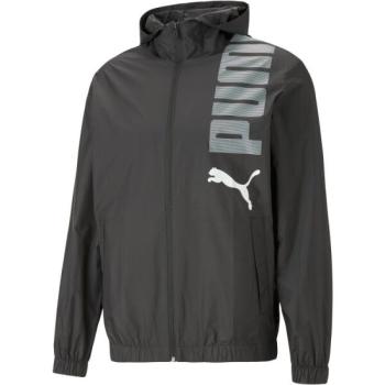 Puma HOODED GRAPHIC WINDBREAKER Férfi kabát, fekete, méret kép