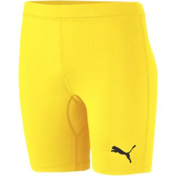 Puma LIGA BASELAYER SHORT TIGH JR Gyerek sportos rövidnadrág, sárga, méret kép