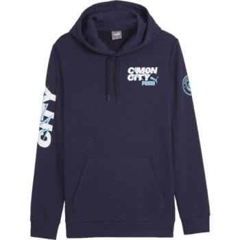 Puma MANCHESTER CITY FC FTBLICONS HOODY Férfi pulóver, sötétkék, méret kép