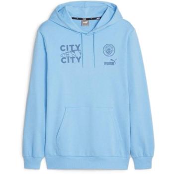 Puma MCFC FTBLCORE GRAPHIC HOODY Férfi pulóver, világoskék, méret kép