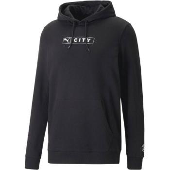 Puma MCFC FTBLLEGACY HOODY Férfi pulóver, fekete, méret kép