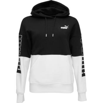 Puma POWER COLOR BLOCK HOODIE Női pulóver, fekete, méret kép