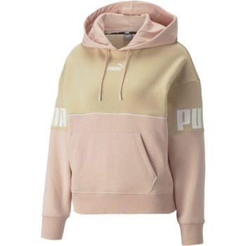 Puma POWER COLORBLOCK HOODIE Női pulóver, rózsaszín, méret kép