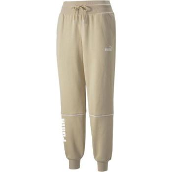 Puma POWER COLORBLOCK PANTS FL BIE Női melegítőnadrág, bézs, méret kép