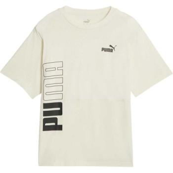 Puma POWER LOGO LOVE COLOR BLOCK TEE Női póló, bézs, méret kép