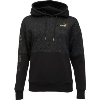 Puma POWER LOGO LOVE HOODIE Női pulóver, fekete, méret kép