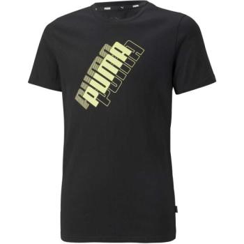 Puma POWER LOGO TEE B Fiú póló, fekete, méret kép