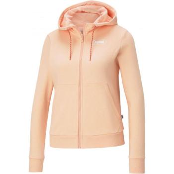 Puma REBEL FULL-ZIP HOODIE Női pulóver, lazac, méret kép