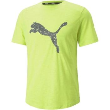 Puma RUN LOGO SS TEE Férfi póló, világoszöld, méret kép