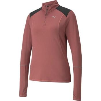 Puma RUN WINTERIZED 1/2 ZIP W Női pulóver, rózsaszín, méret kép