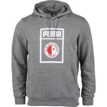 Puma SLAVIA PRAGUE GRAPHIC HOODY Férfi pulóver, szürke, méret kép