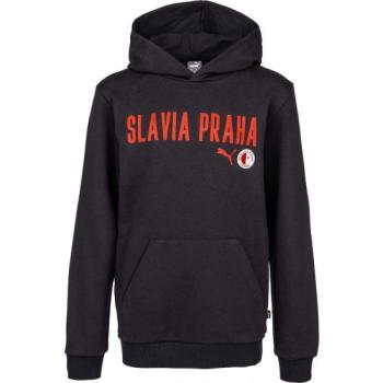 Puma Slavia Prague Graphic Hoody Jr DGRY Fiú pulóver, fekete, méret kép