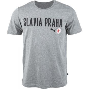 Puma Slavia Prague Graphic Tee DBLU Férfi póló, szürke, méret kép