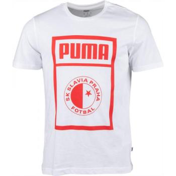 Puma SLAVIA PRAGUE GRAPHIC TEE Férfi póló, fehér, méret kép