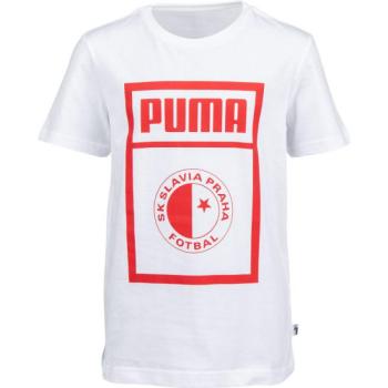 Puma SLAVIA PRAGUE GRAPHIC TEE JR Junior felső, fehér, méret kép