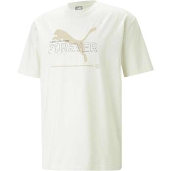 Puma SS BETTER RELAXED GRAPHIC TEE Férfi póló, fehér, méret kép