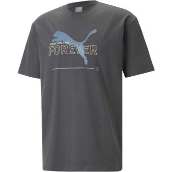 Puma SS BETTER RELAXED GRAPHIC TEE Férfi póló, sötétszürke, méret kép