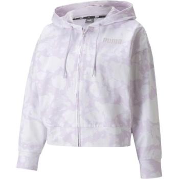 Puma SUMMER GRAPHIC AOP FULL-ZIP HOODIE Női cipzáras pulóver, lila, méret kép