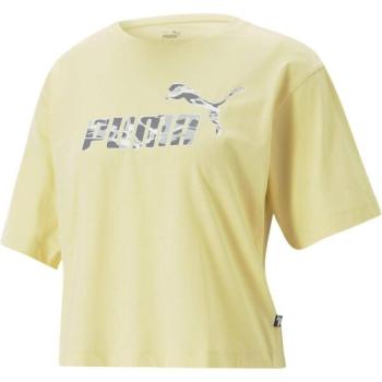 Puma SUMMER SPLASH GRAPHIC TEE Női kosárlabda póló, sárga, méret kép