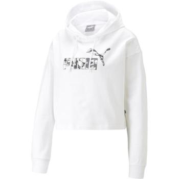 Puma SUMMER SPLASH HOODIE TR Női pulóver, fehér, méret kép