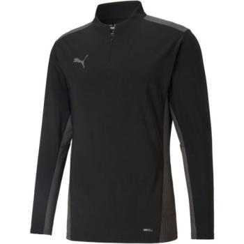 Puma TEAMCUP 1/4 ZIP TOP Férfi pulóver edzéshez, fekete, méret kép