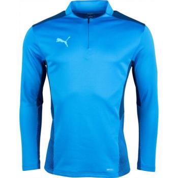 Puma TEAMCUP 1/4 ZIP TOP Férfi pulóver edzéshez, kék, méret kép