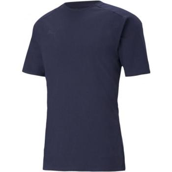 Puma TEAMCUP CASUALS TEE Futballpóló, sötétkék, méret kép