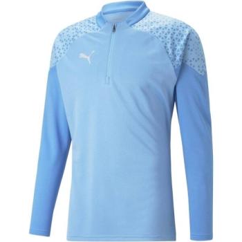 Puma TEAMCUP TRAINING 1/4 ZIP TOP Férfi sportos pulóver, világoskék, méret kép