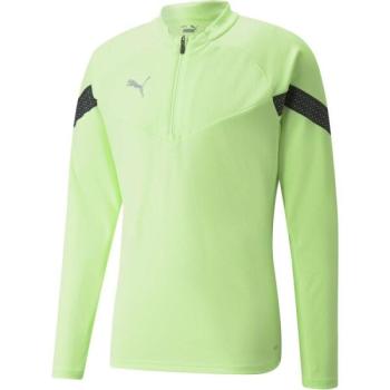 Puma TEAMFINAL TRAINING 1/4 ZIP TOP Férfi sportfelső, világoszöld, méret kép