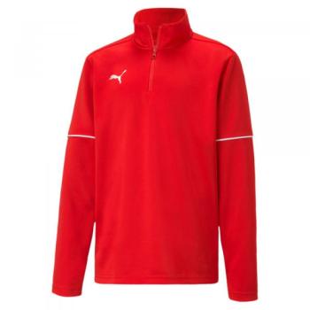 Puma TEAMGOAL 1 4 ZIP TOP CORE JR Fiú pulóver, piros, méret kép