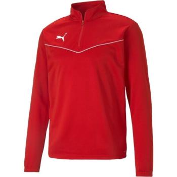 Puma TEAMRISE 1 4 ZIP TOP Férfi cipzáras pulóver, piros, méret kép